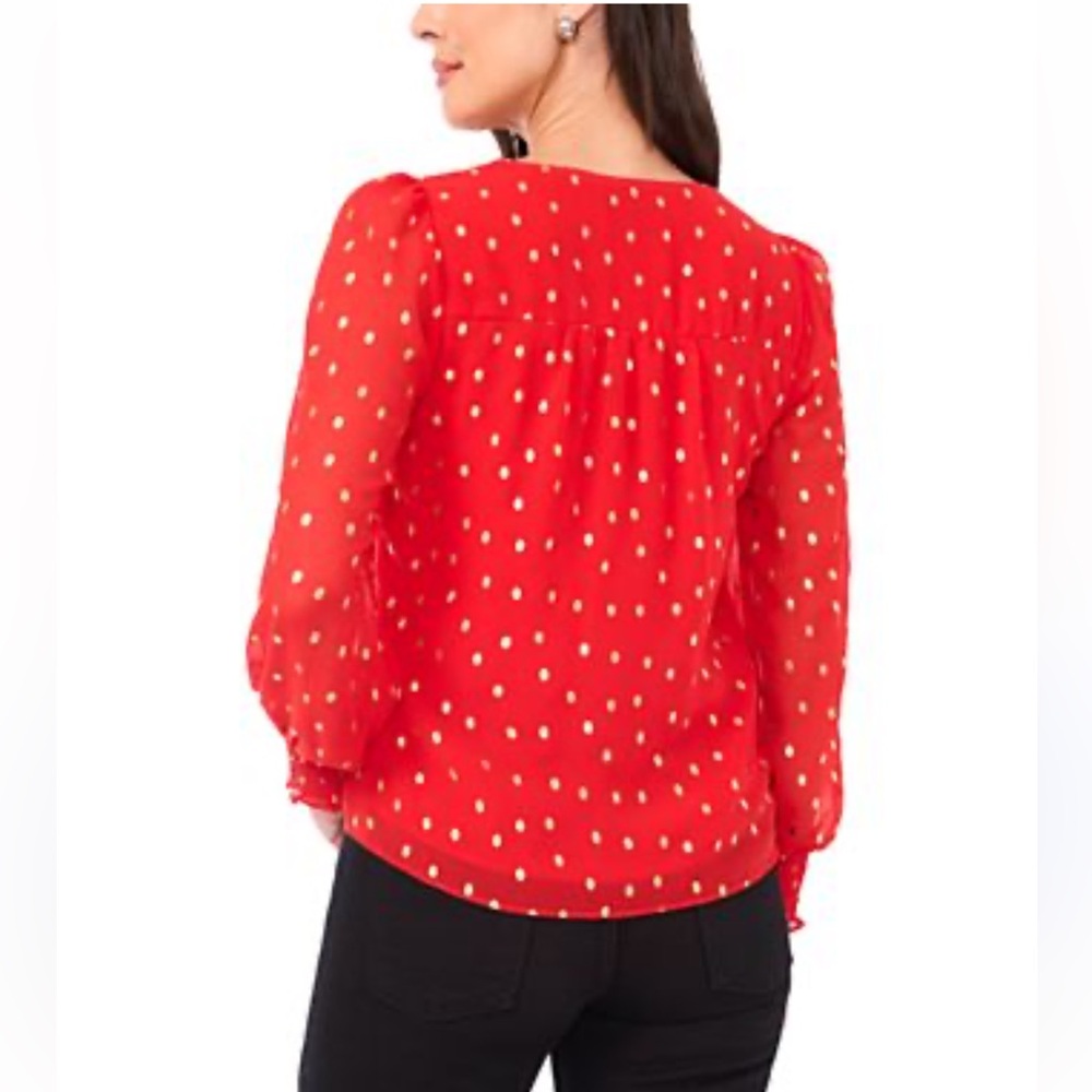 Lilly Pulitzer Red Top with Silver Accents